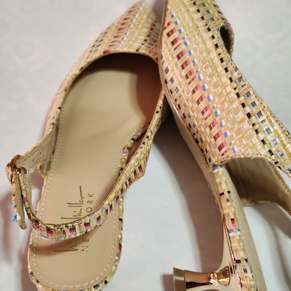 Nicole Miller Multicolor Woven Heels - Picture 4 of 5